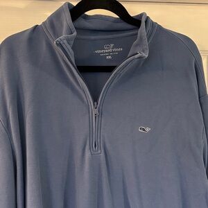 Vineyard Vines Soft Blue Half-Zip Sweater